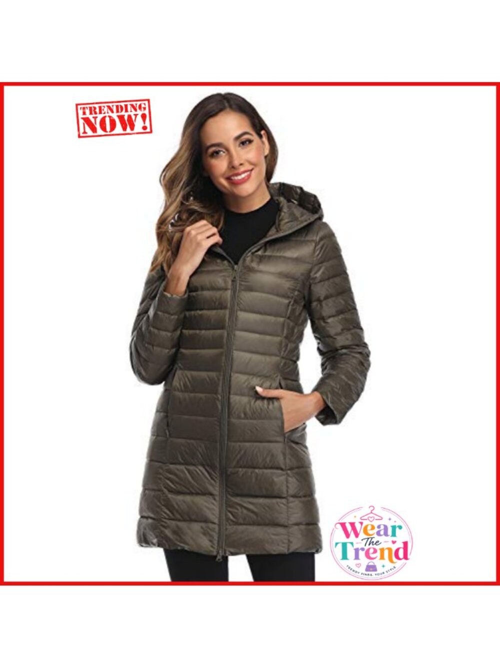 Ultralight Packable Down Puffer Jacket Hooded Quilted Winter Coat